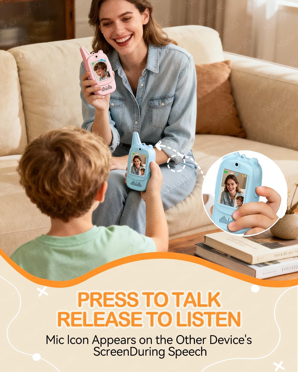 Walkie Talkie for Kids with Video: 2 Pack (Blue+Pink),Long Range Walkie Talkies with Screen&HD Camera&4 Voice Effects,Gift Toys for Boys&Girls Ages 3-12 for Outdoor Play,Camping,Travel,Hiking