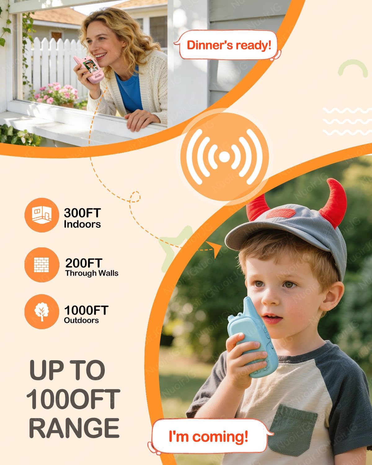 Walkie Talkie for Kids with Video: 2 Pack (Blue+Pink),Long Range Walkie Talkies with Screen&HD Camera&4 Voice Effects,Gift Toys for Boys&Girls Ages 3-12 for Outdoor Play,Camping,Travel,Hiking