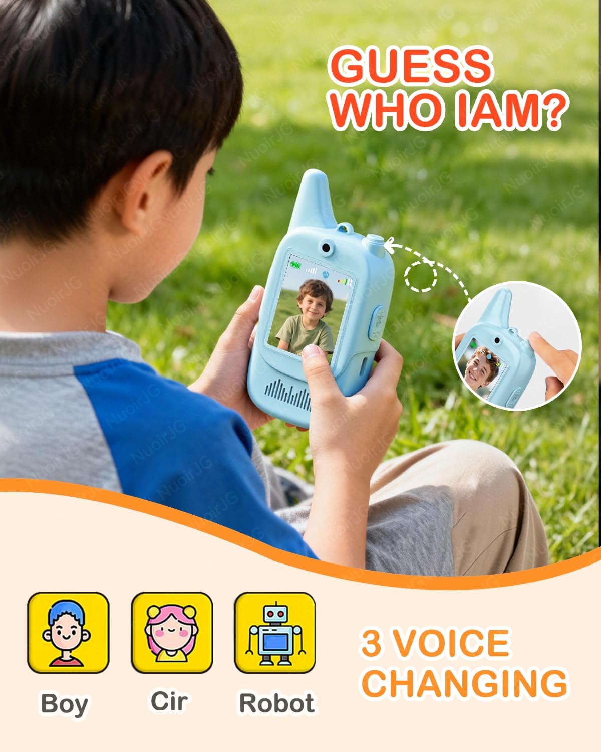 Walkie Talkie for Kids with Video: 2 Pack (Blue+Pink),Long Range Walkie Talkies with Screen&HD Camera&4 Voice Effects,Gift Toys for Boys&Girls Ages 3-12 for Outdoor Play,Camping,Travel,Hiking